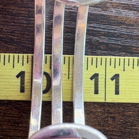 VTG Solid Sterling Silver 925 Abstract Open Cuff Bracelet Size 2.5" Length - Picture 9 of 10